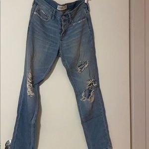 Abercrombie boyfriend fit ripped jeans